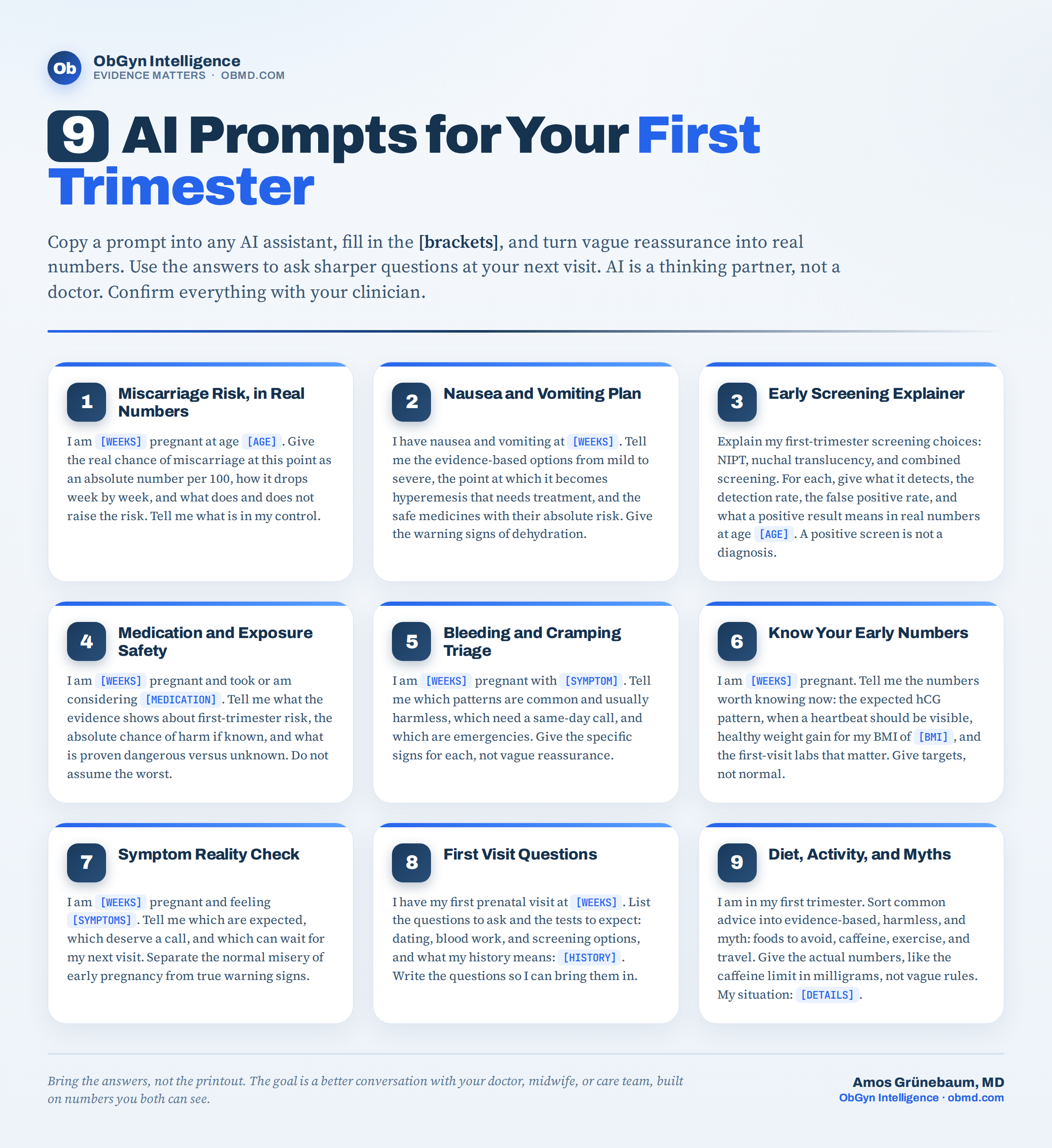 9 AI Prompts for Your First Trimester