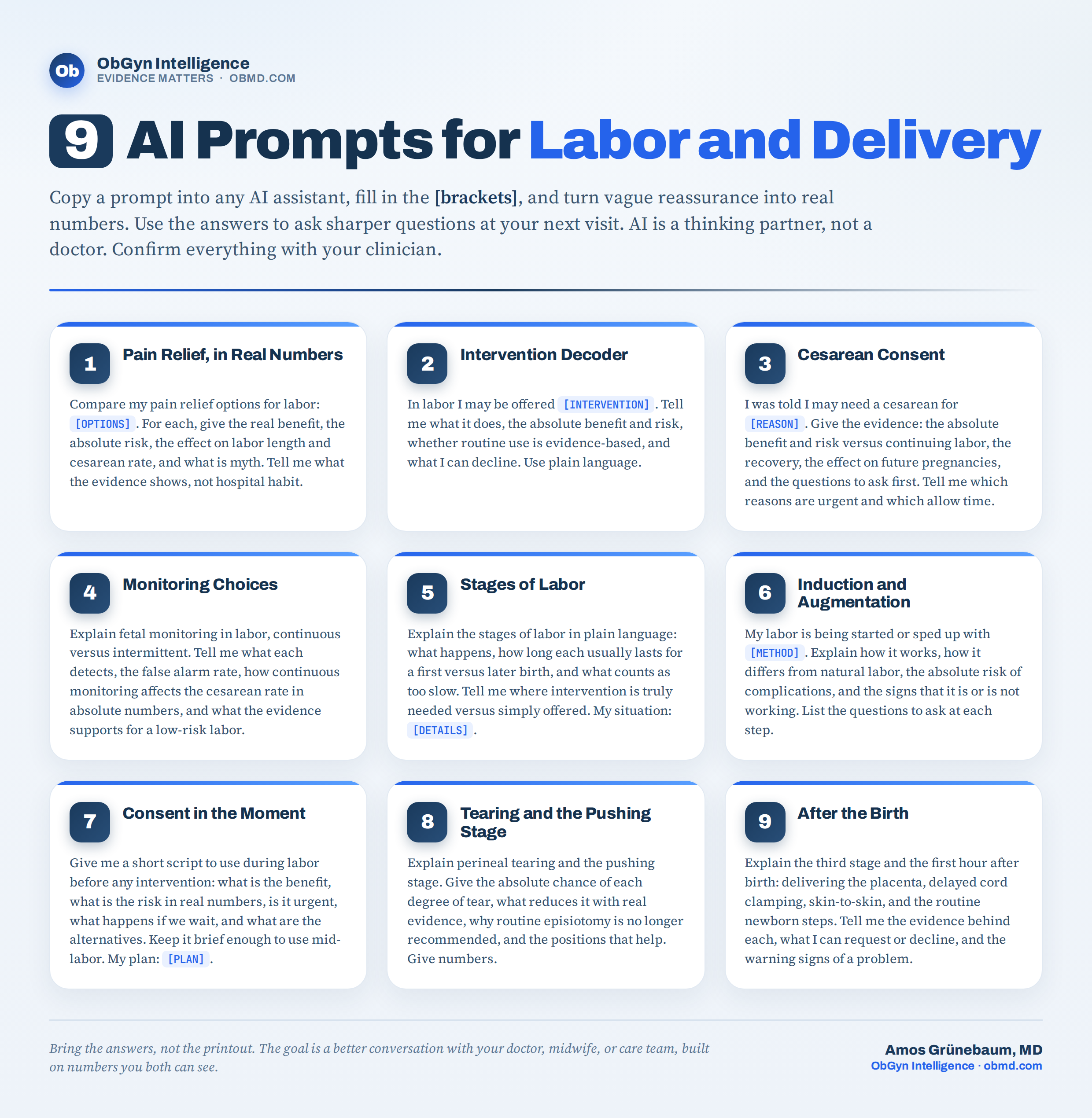 9 AI Prompts for Labor and Delivery
