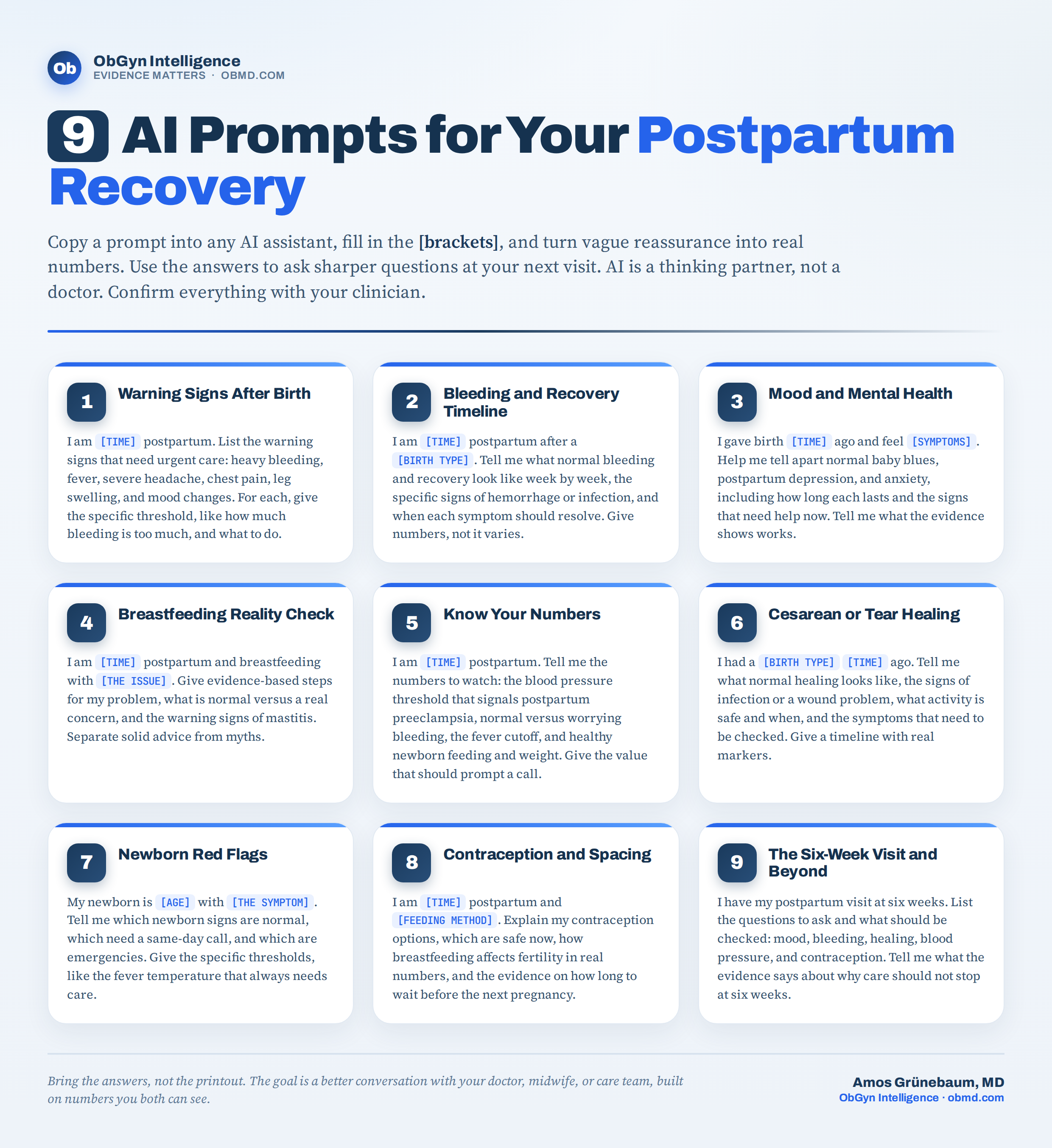 9 AI Prompts for Your Postpartum Recovery