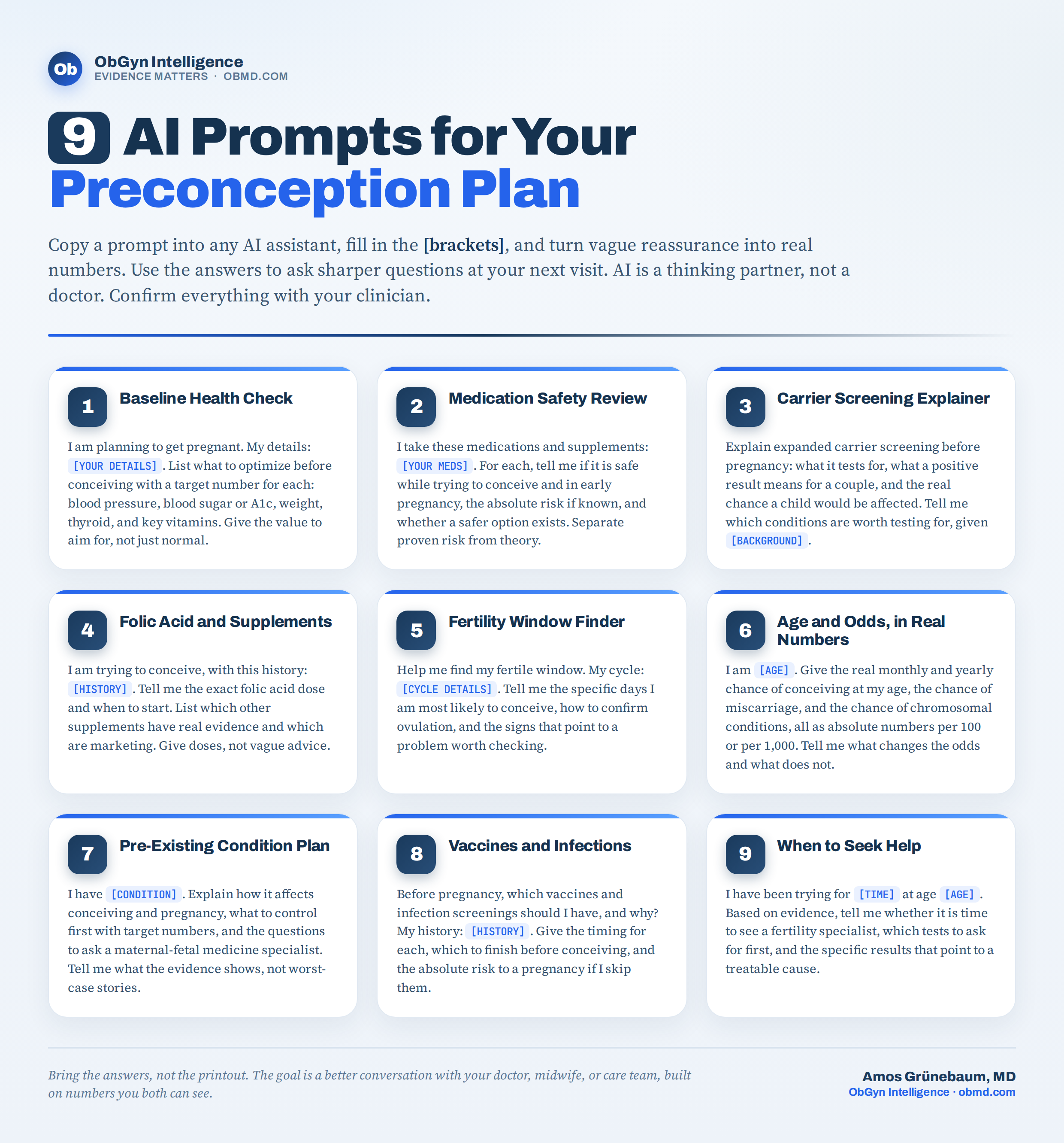 9 AI Prompts for Your Preconception Plan