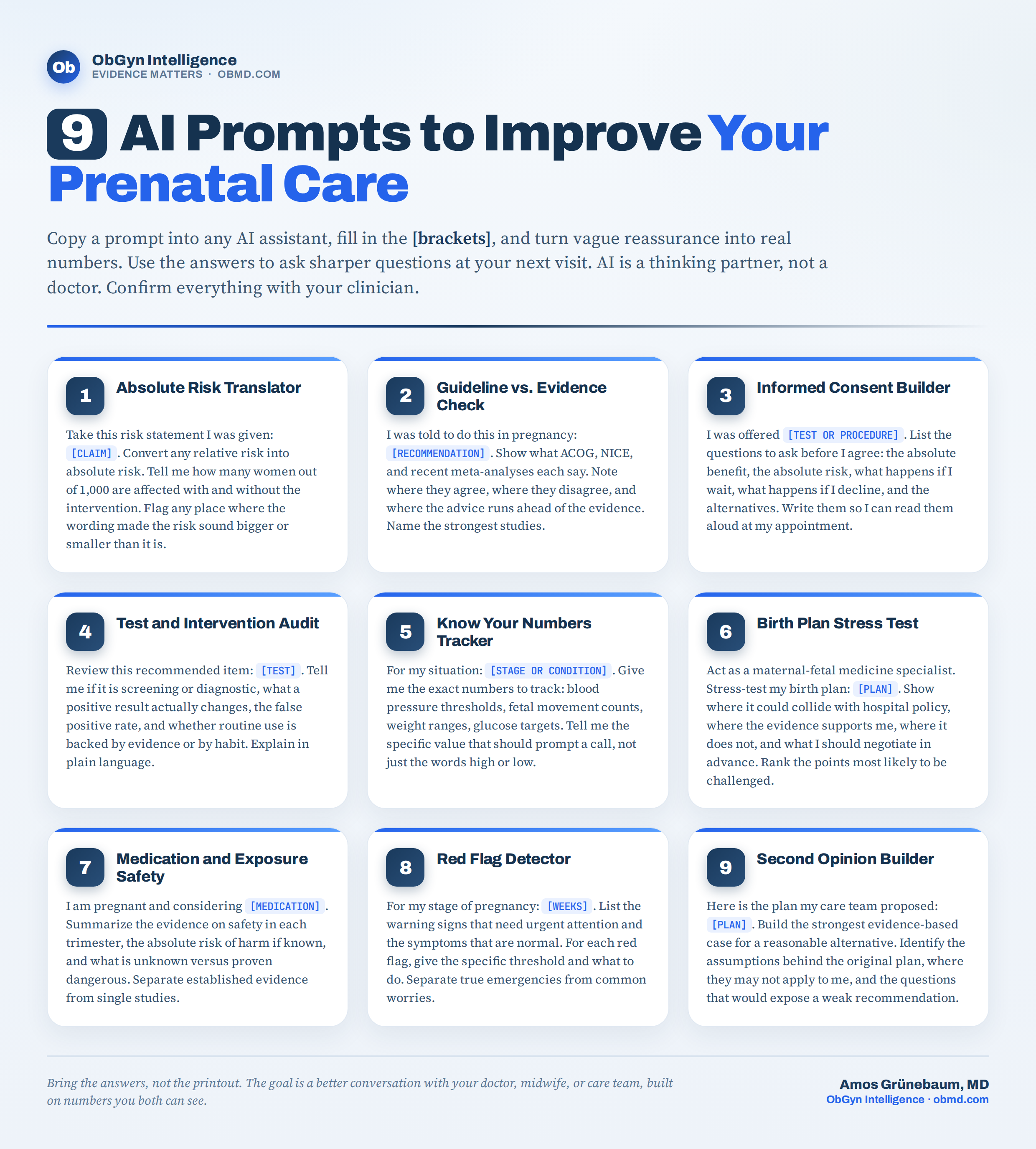 9 AI Prompts to Improve Your Prenatal Care
